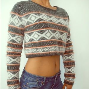 Rag & Bone Cropped Fair isle Sweater